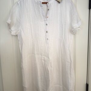 Faherty White Midi Dress